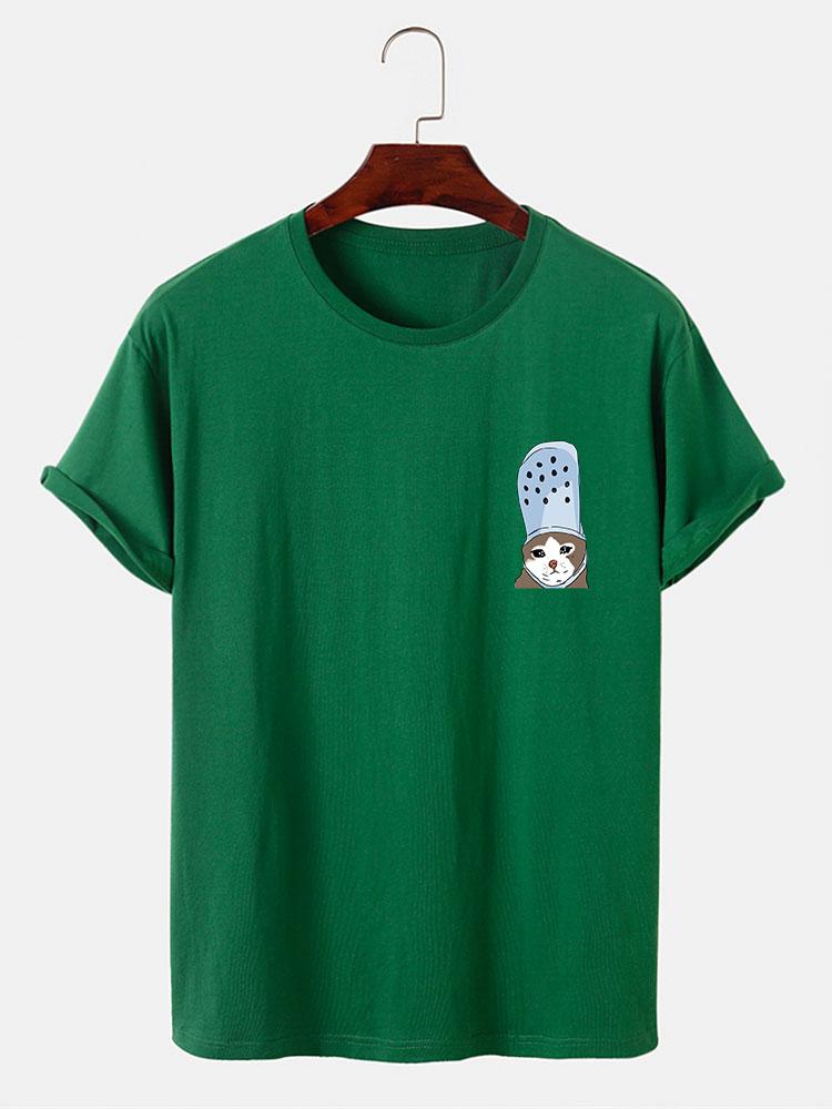 Crying Cat in a Croc Print T-Shirt