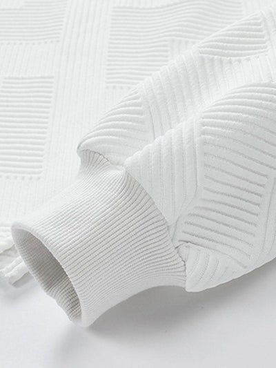 Long sleeve Geometric Stripe Jacquard T-Shirt