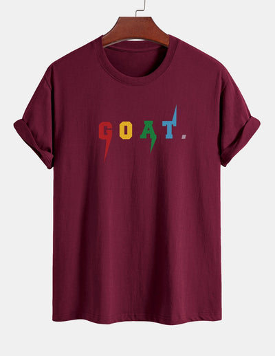 Regular Fit Goat Print Cotton T-Shirt