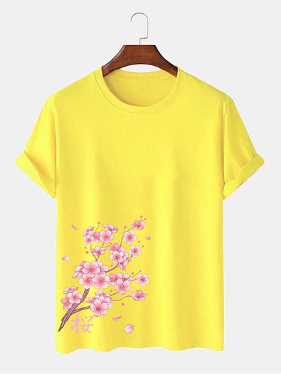 Cherry Blossoms Print T-Shirt