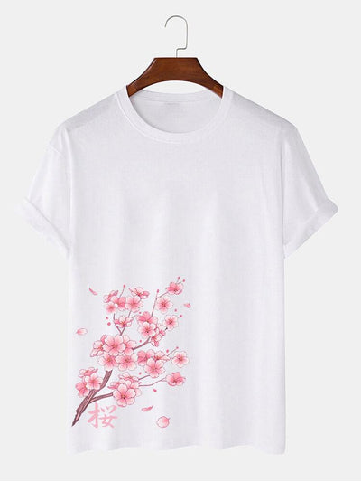 Cherry Blossoms Print T-Shirt