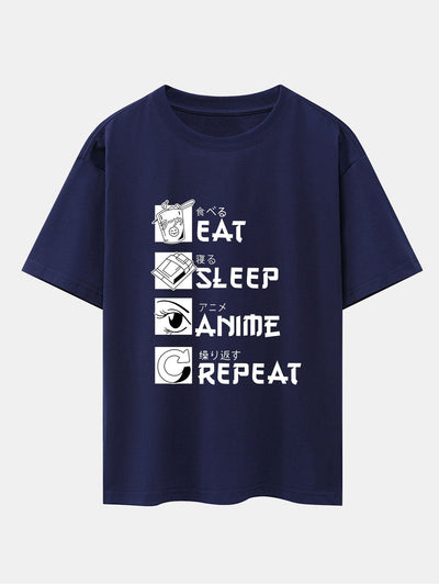 Slogan Print Drop Shoulder Oversize T-Shirt