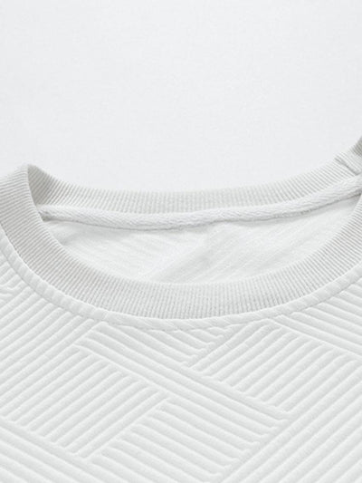 Long sleeve Geometric Stripe Jacquard T-Shirt