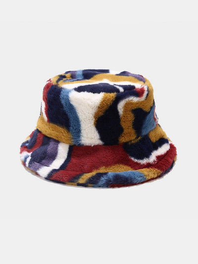 Colorful Pattern Plush Bucket Hat