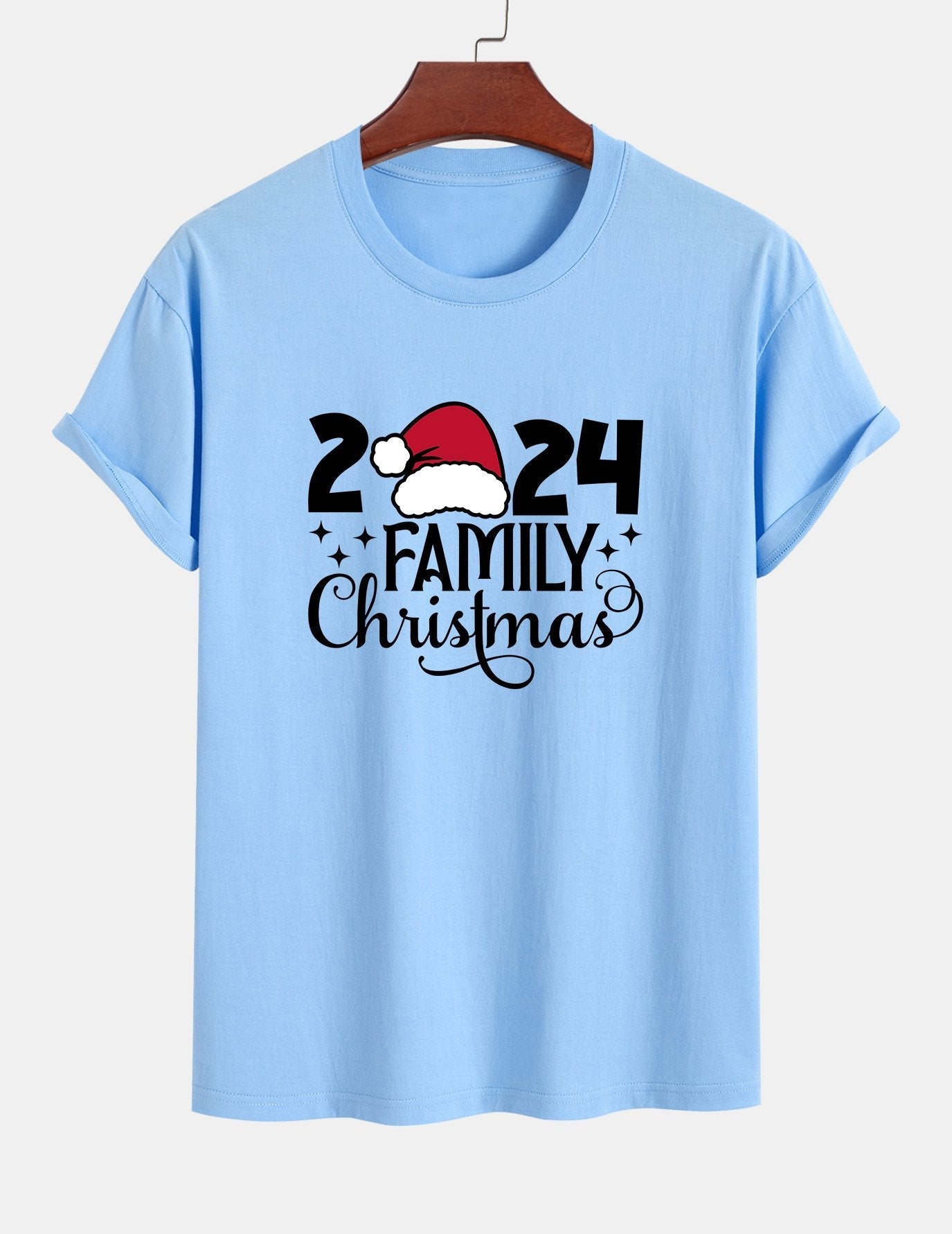 Regular Fit Family Christmas 2024 Print Cotton T-Shirt
