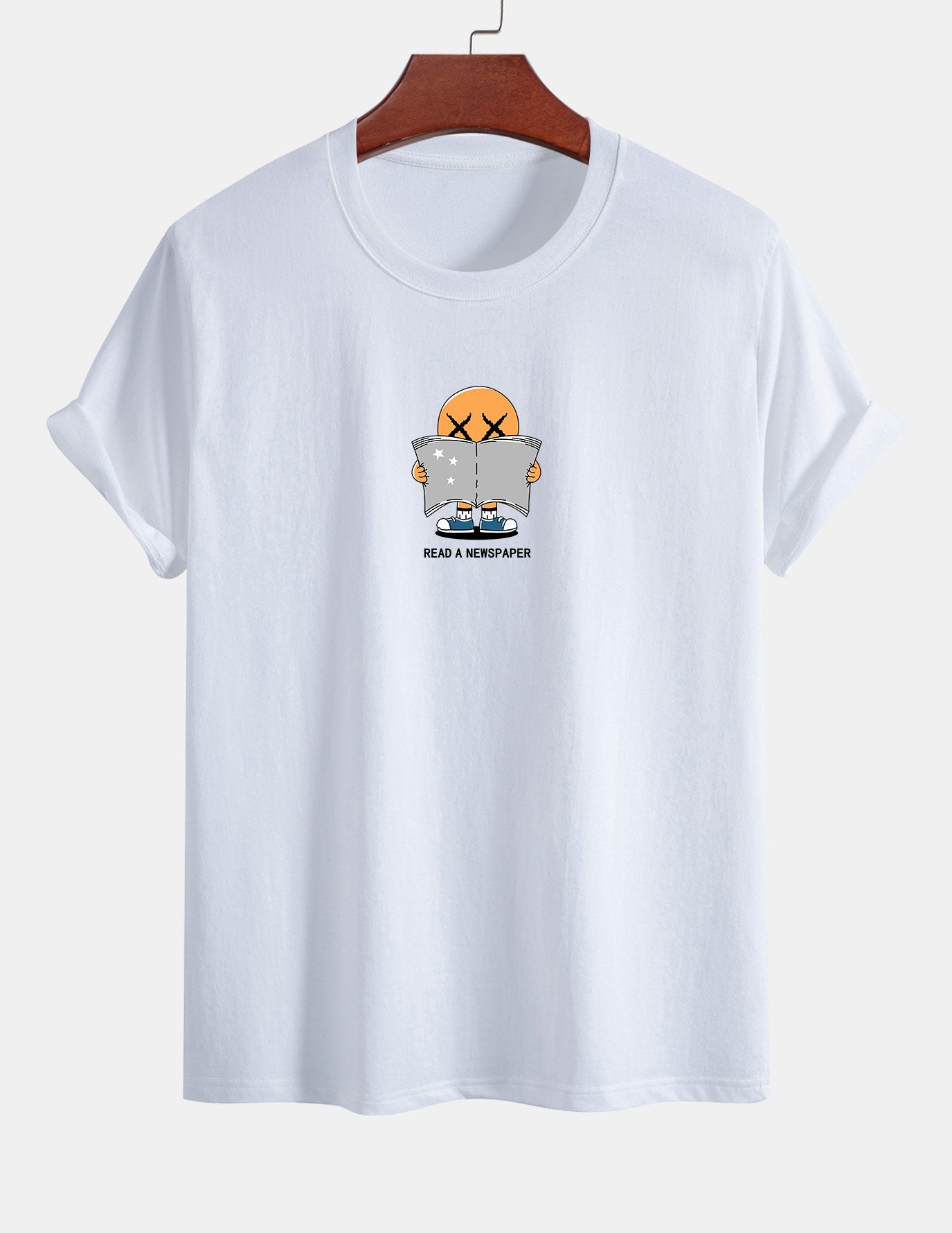 Regular Fit Reading Print Cotton T-Shirt