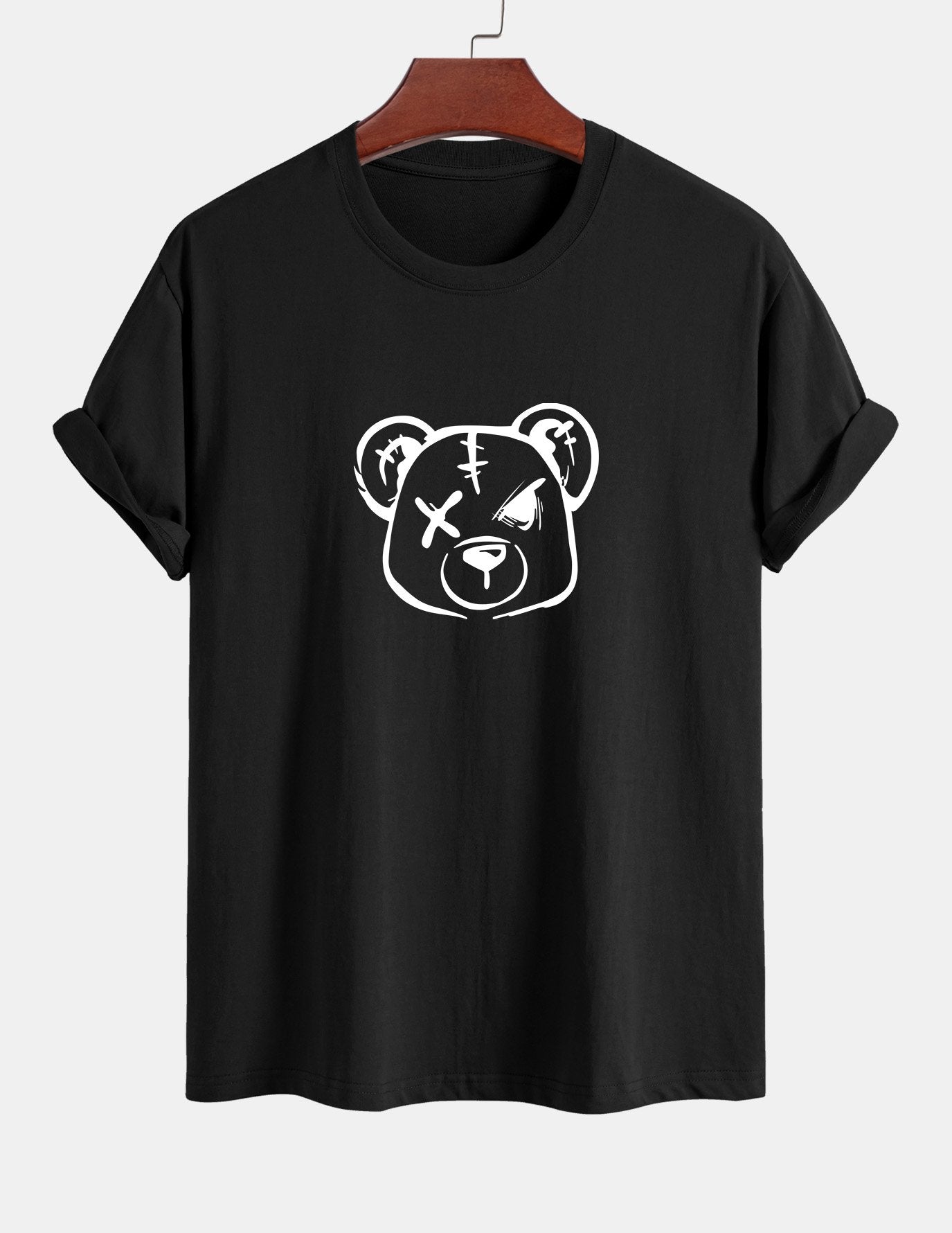 Regular Fit Bear Print Cotton T-Shirt