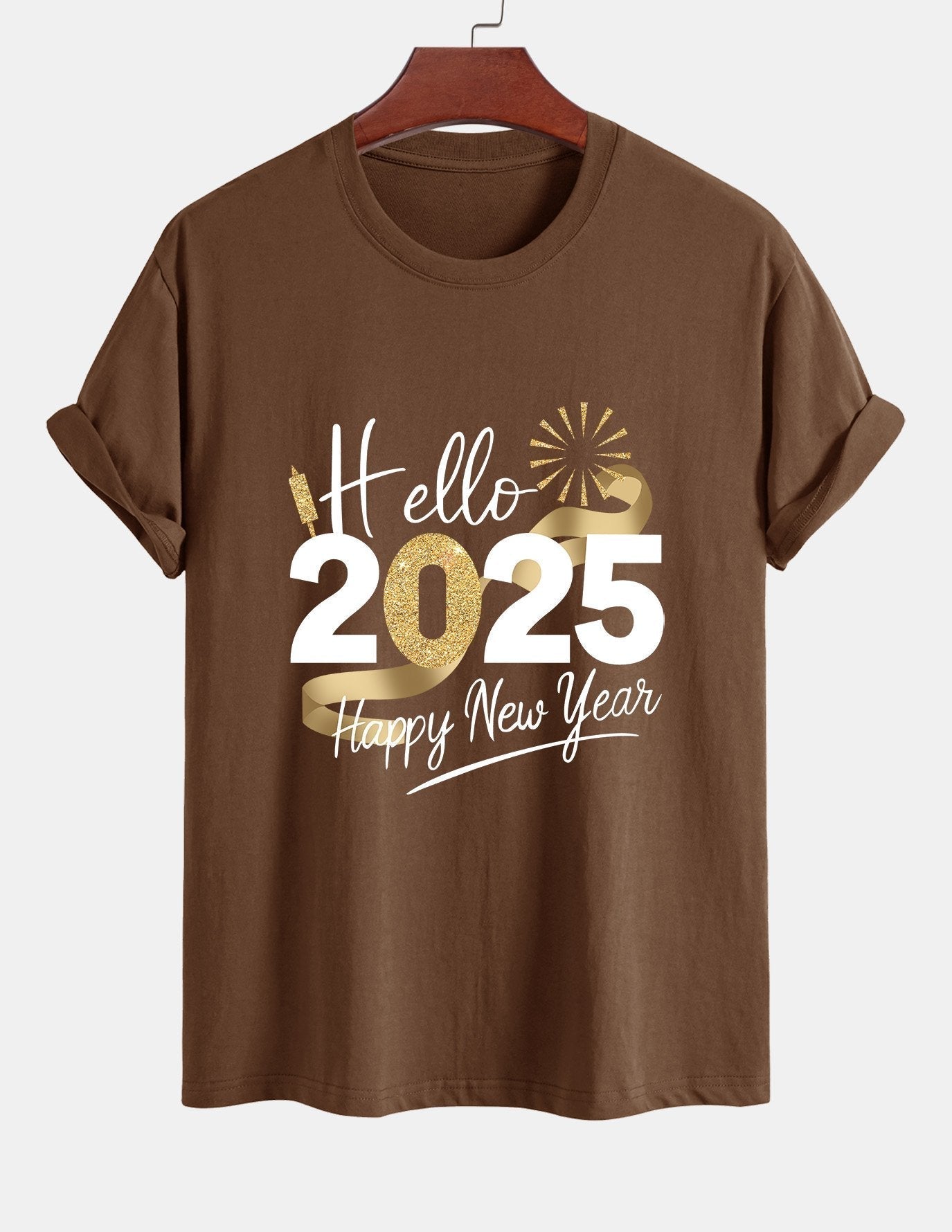 Regular Fit New Year 2025 Print Cotton T-Shirt
