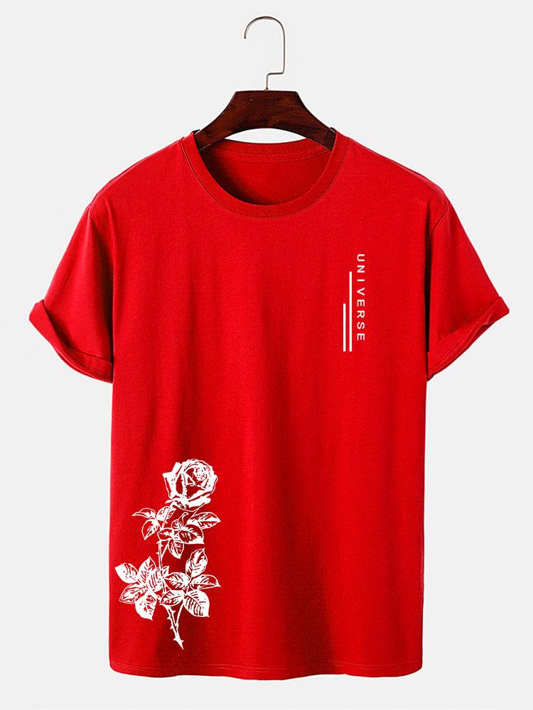 Rose Slogan Print T-Shirt
