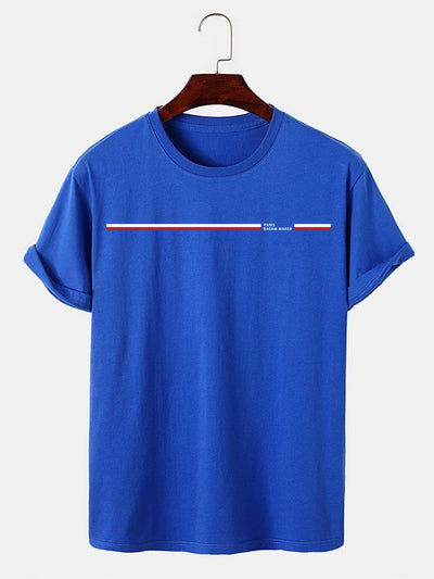 Paris Dream Maker Stripe Print T-Shirts