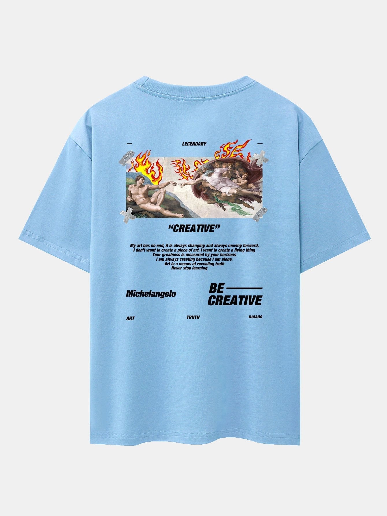Create Adam Slogan Back Print Drop Shoulder Oversize T-Shirt