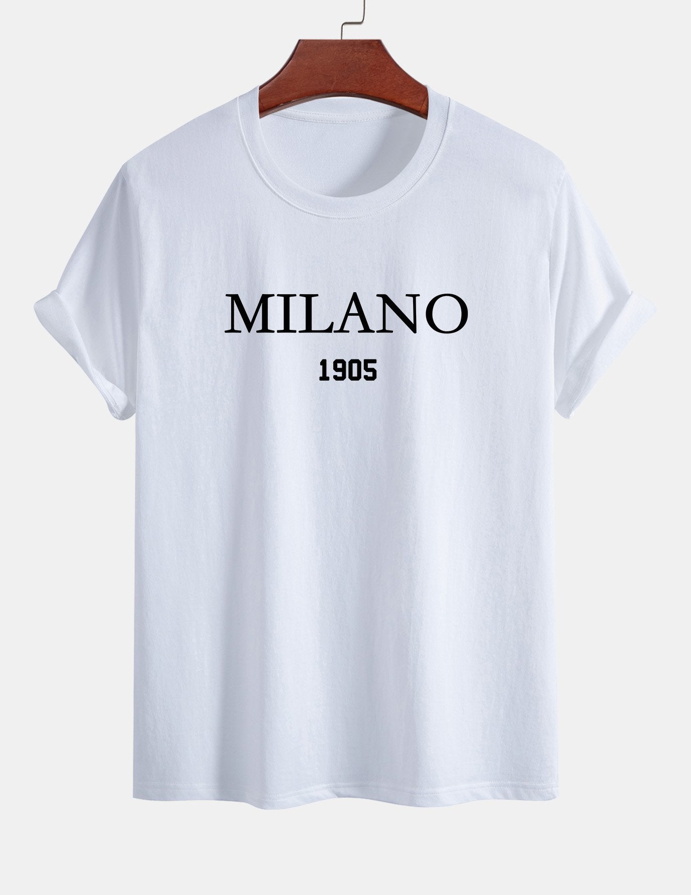Regular Fit Milano Slogan Cotton T-Shirt