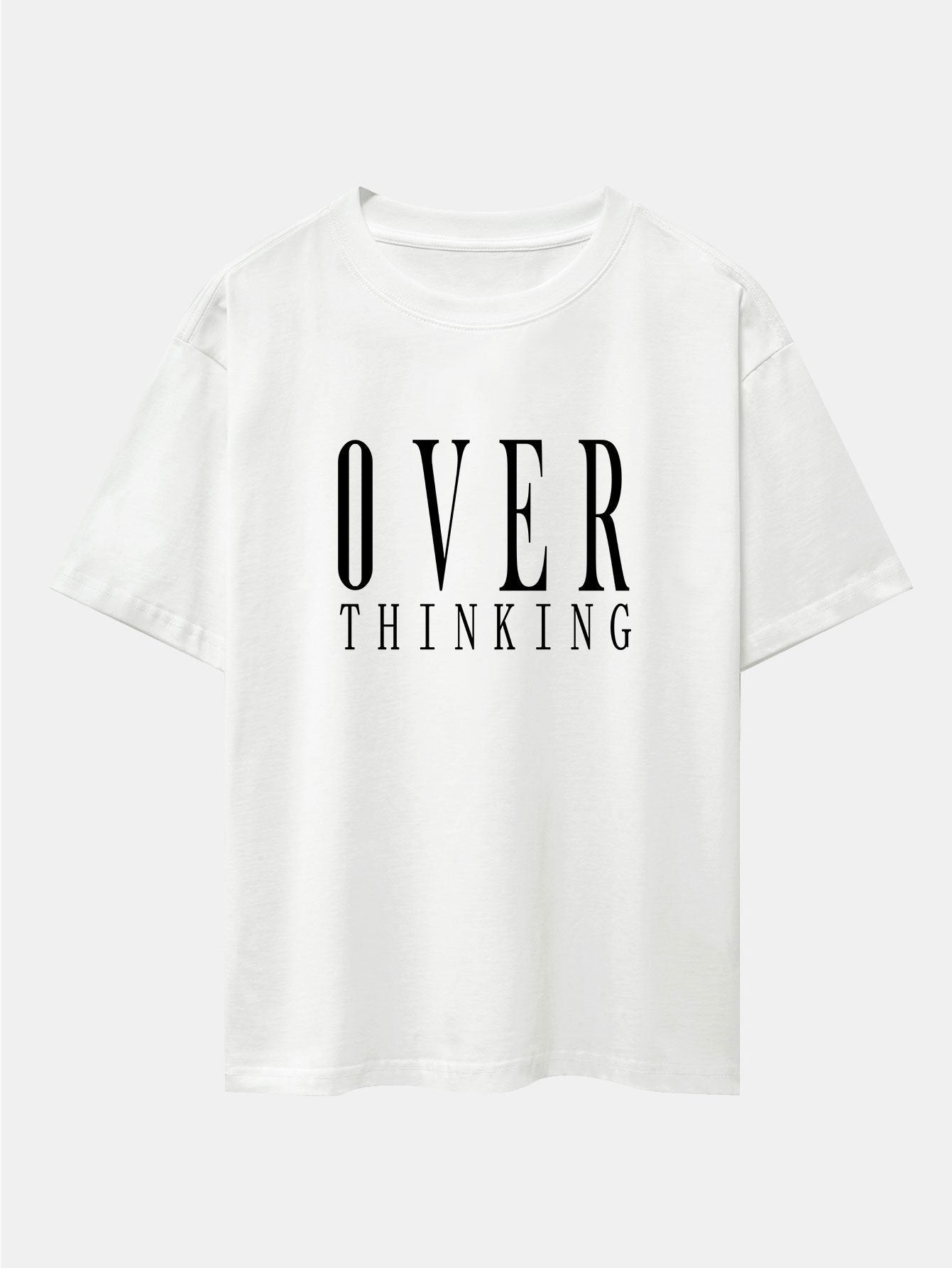Slogan Print Drop Shoulder Oversize T-Shirt