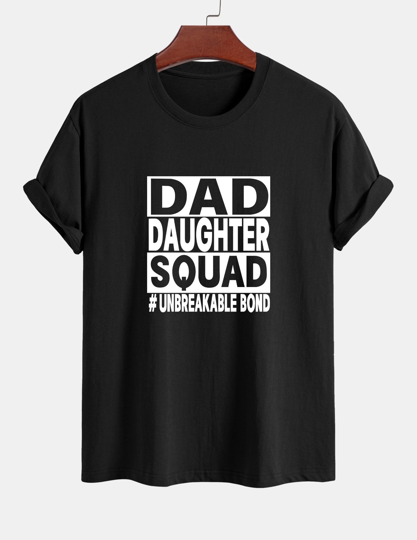 Regular Fit Dad And Daughter Squad Print Cotton T-Shirt