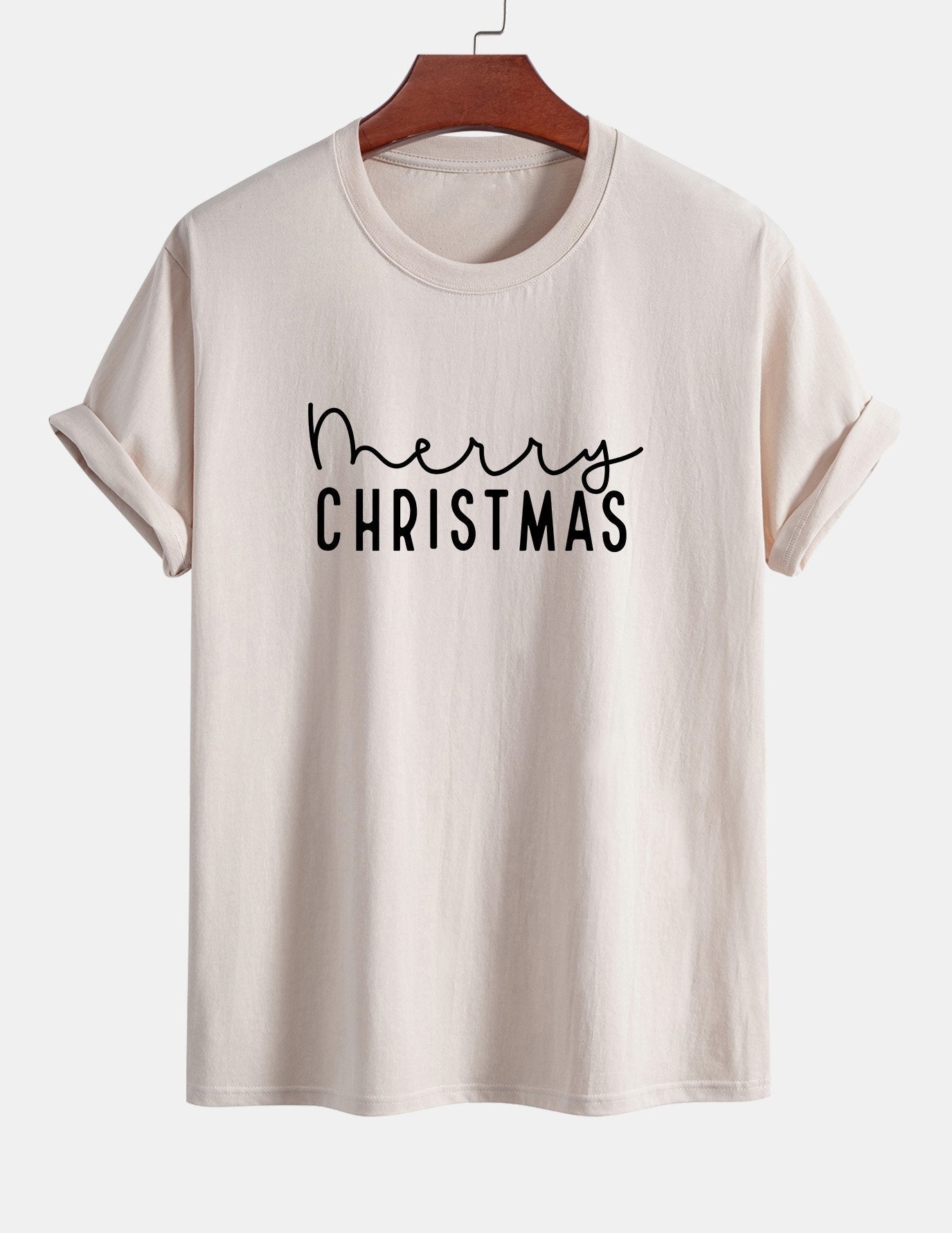 Regular Fit Christmas Print Cotton T-Shirt