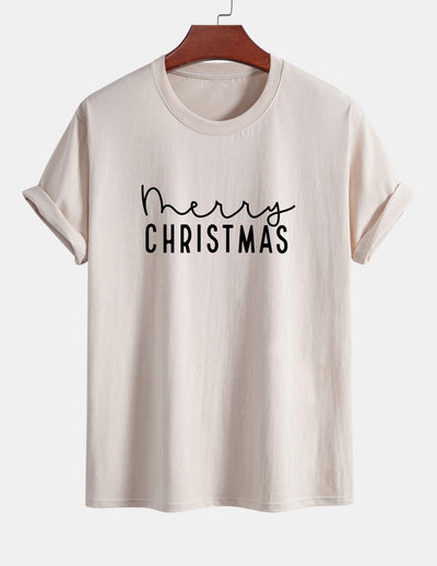 Regular Fit Christmas Print Cotton T-Shirt