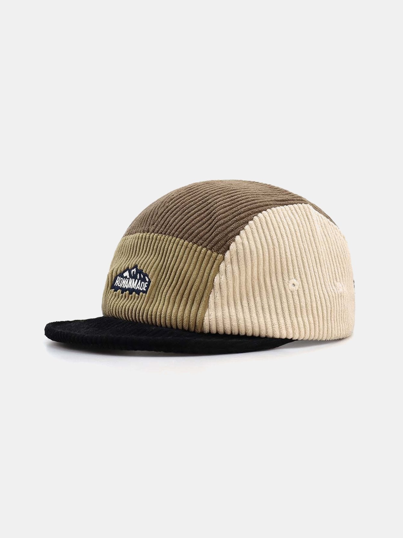 Slogan Pattern Color Block Corduroy Baseball Cap