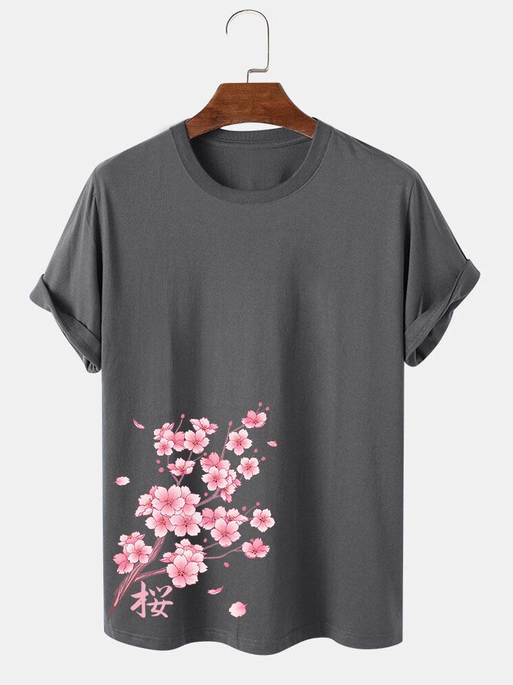 Cherry Blossoms Print T-Shirt