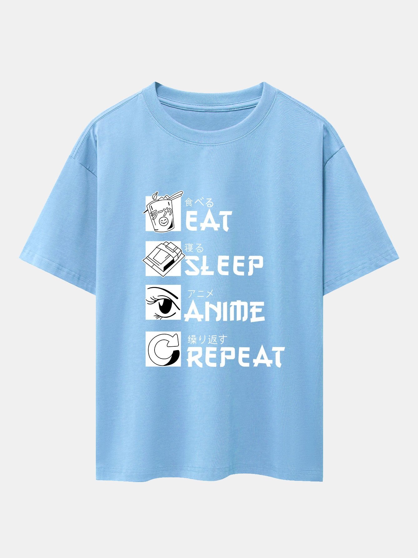 Slogan Print Drop Shoulder Oversize T-Shirt