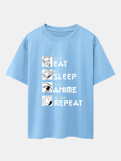 Slogan Print Drop Shoulder Oversize T-Shirt