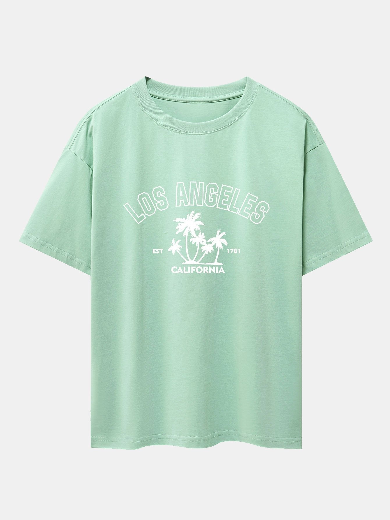 Los Angeles Palms Print Heavy Weight Oversize T-Shirt