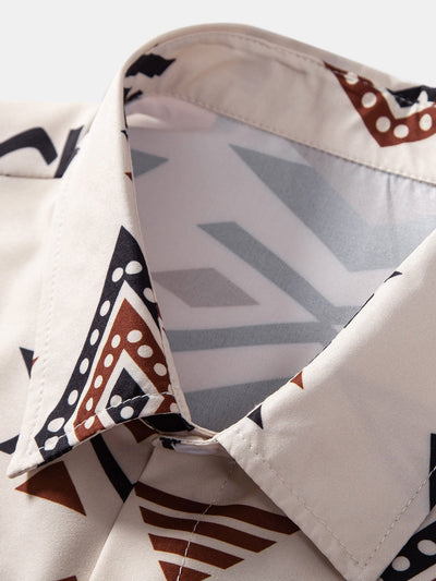 Aztec Geometric Print Shirt