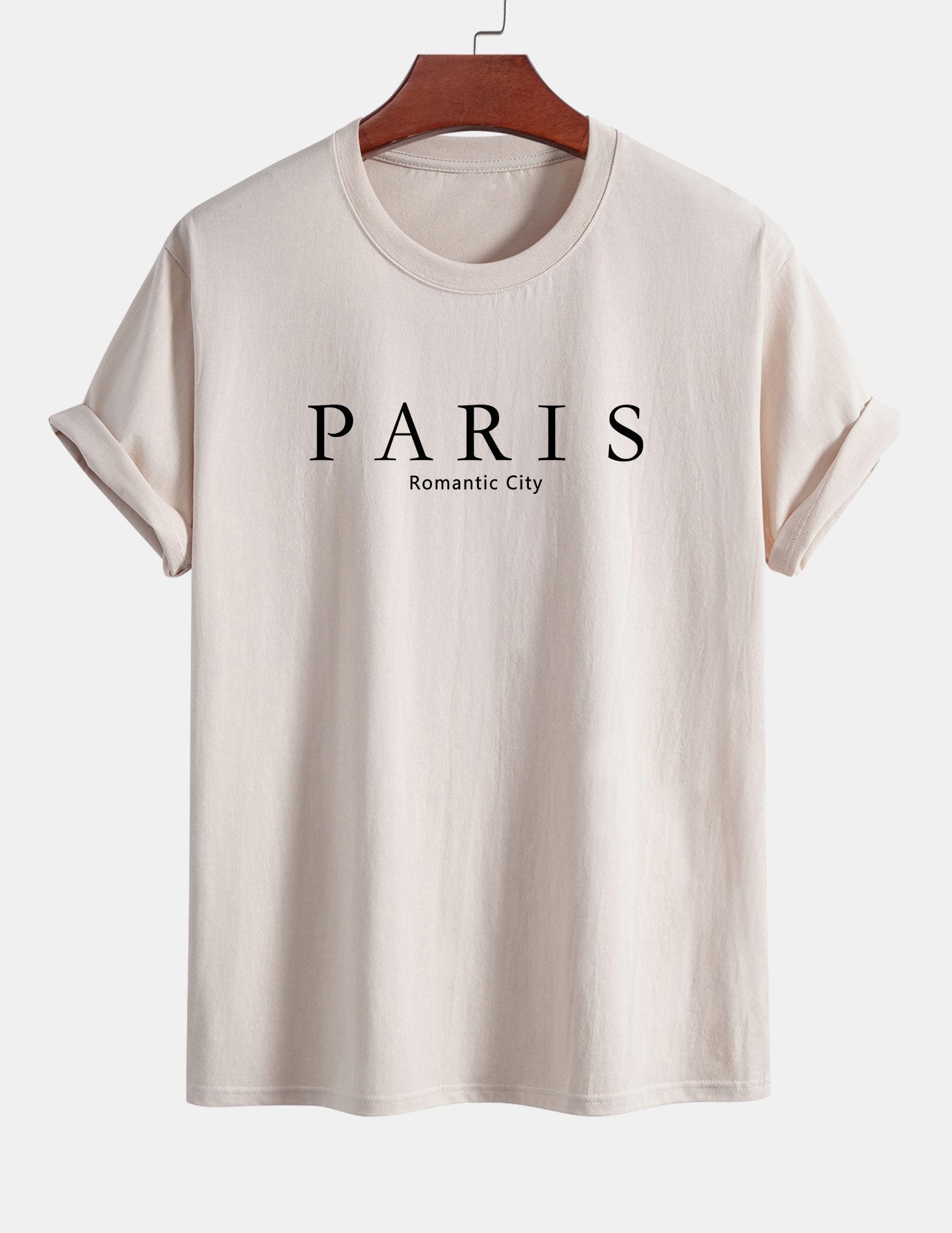 Regular Fit Paris Slogan Cotton T-Shirt