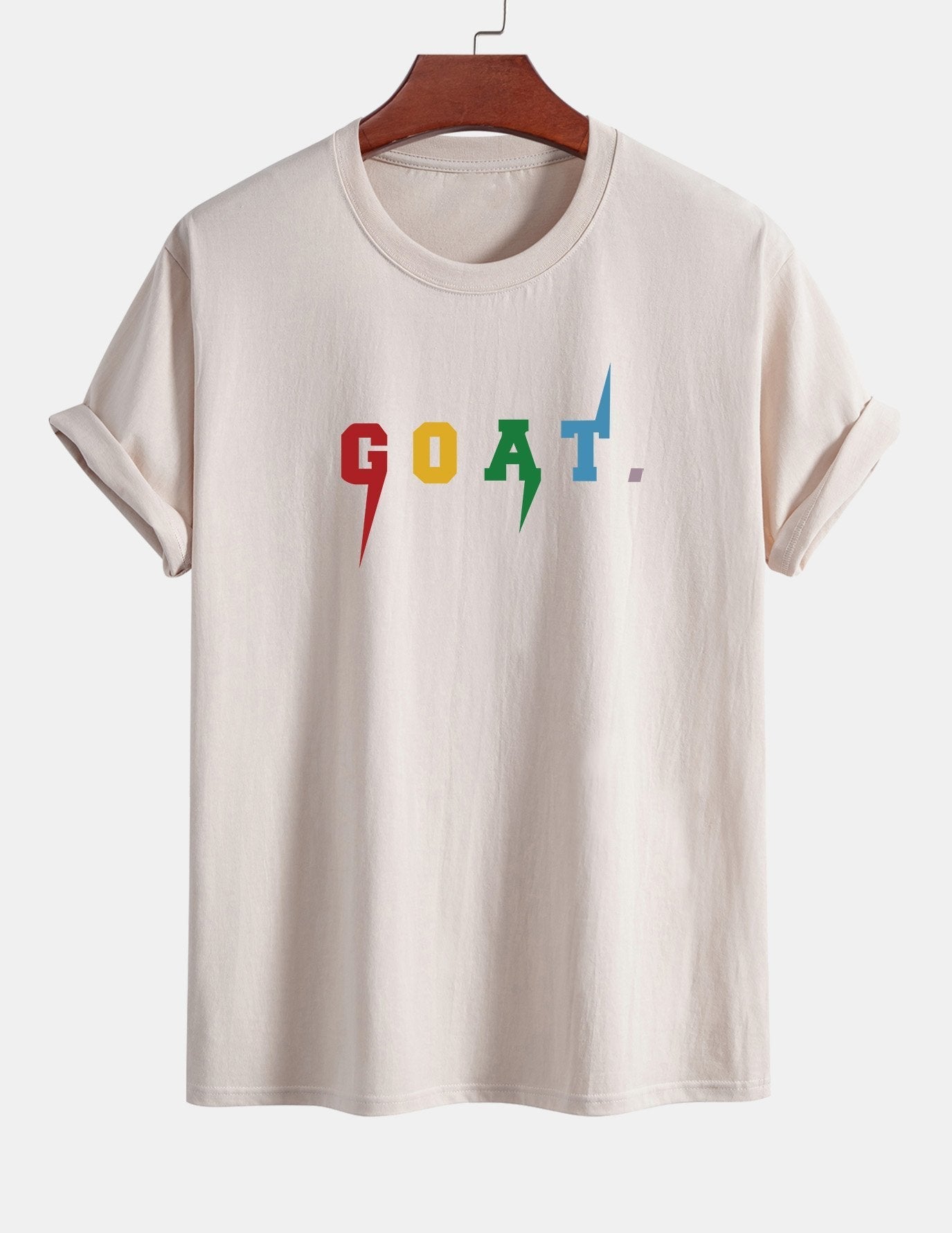 Regular Fit Goat Print Cotton T-Shirt