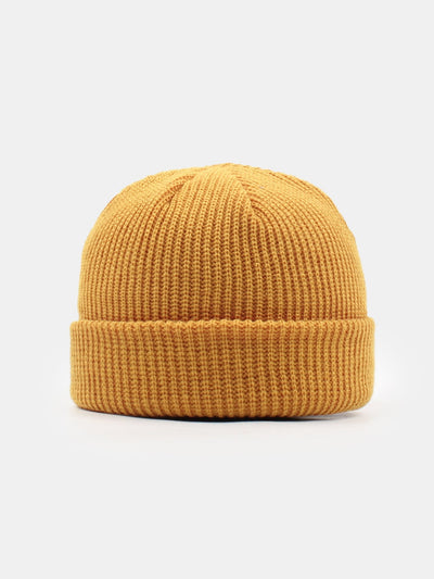 Solid Color Warm Short Knitted Hat