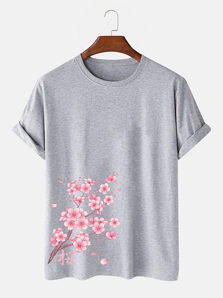 Cherry Blossoms Print T-Shirt