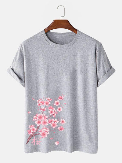 Cherry Blossoms Print T-Shirt
