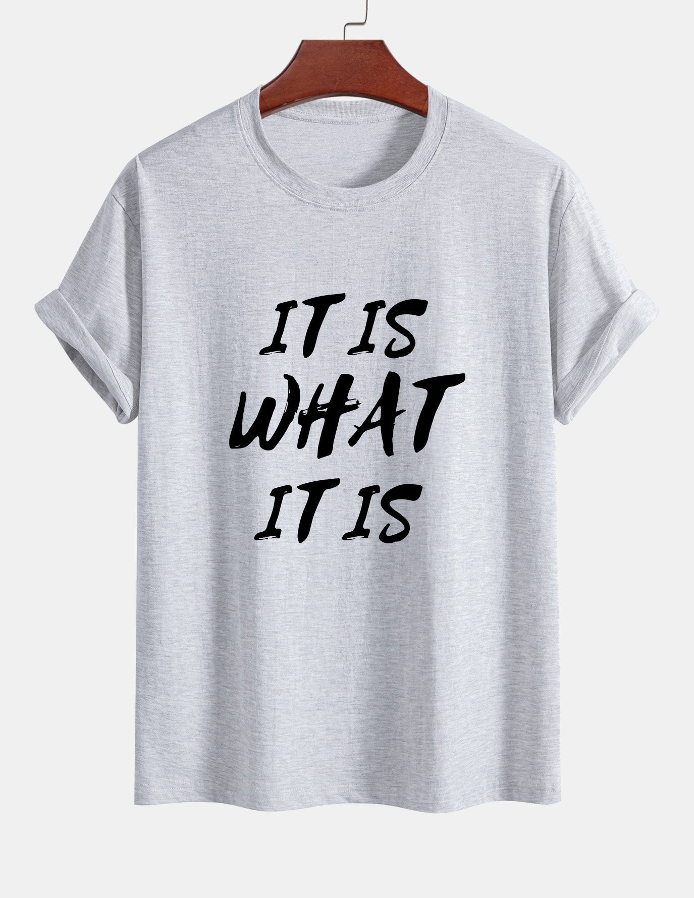 Regular Fit It Is What It Is Print Cotton T-Shirt
