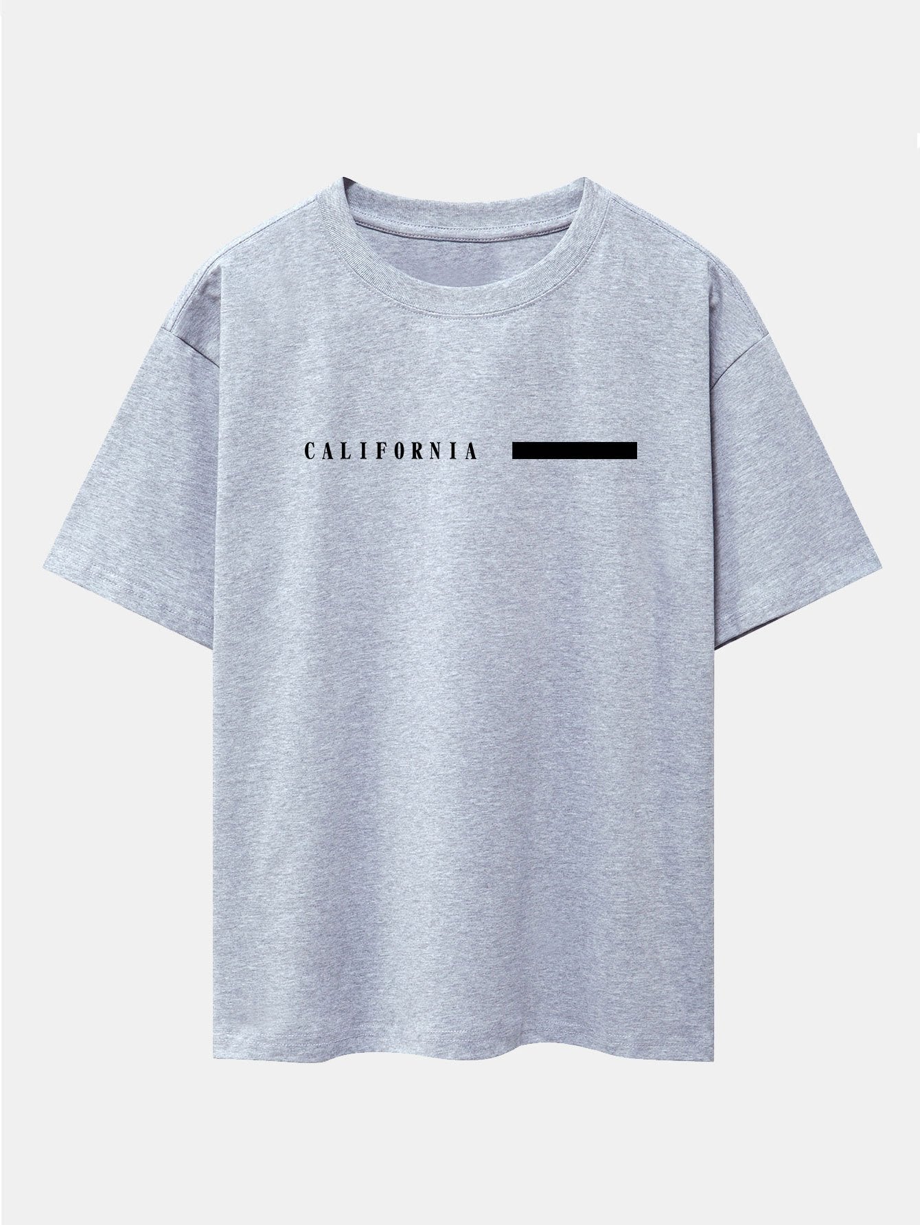 California Slogan Print Drop Shoulder Oversize T-Shirt