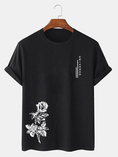 Rose Slogan Print T-Shirt