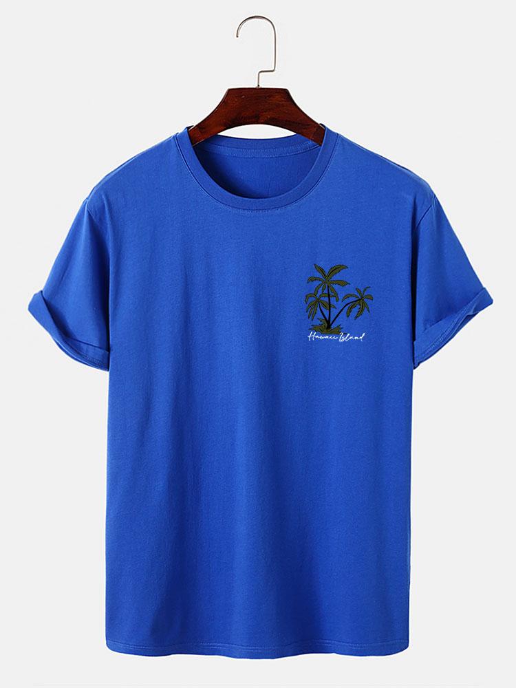 Hawaii Island Palm Tree Print T-Shirt