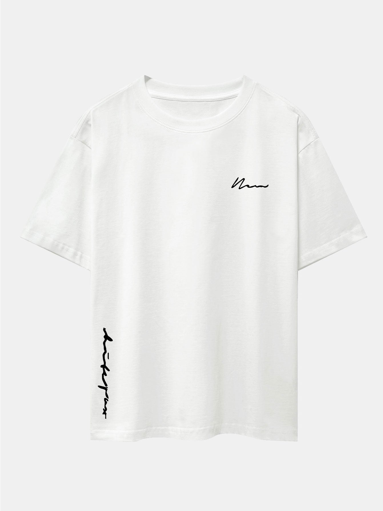 Slogan Print Drop Shoulder Oversize T-Shirt