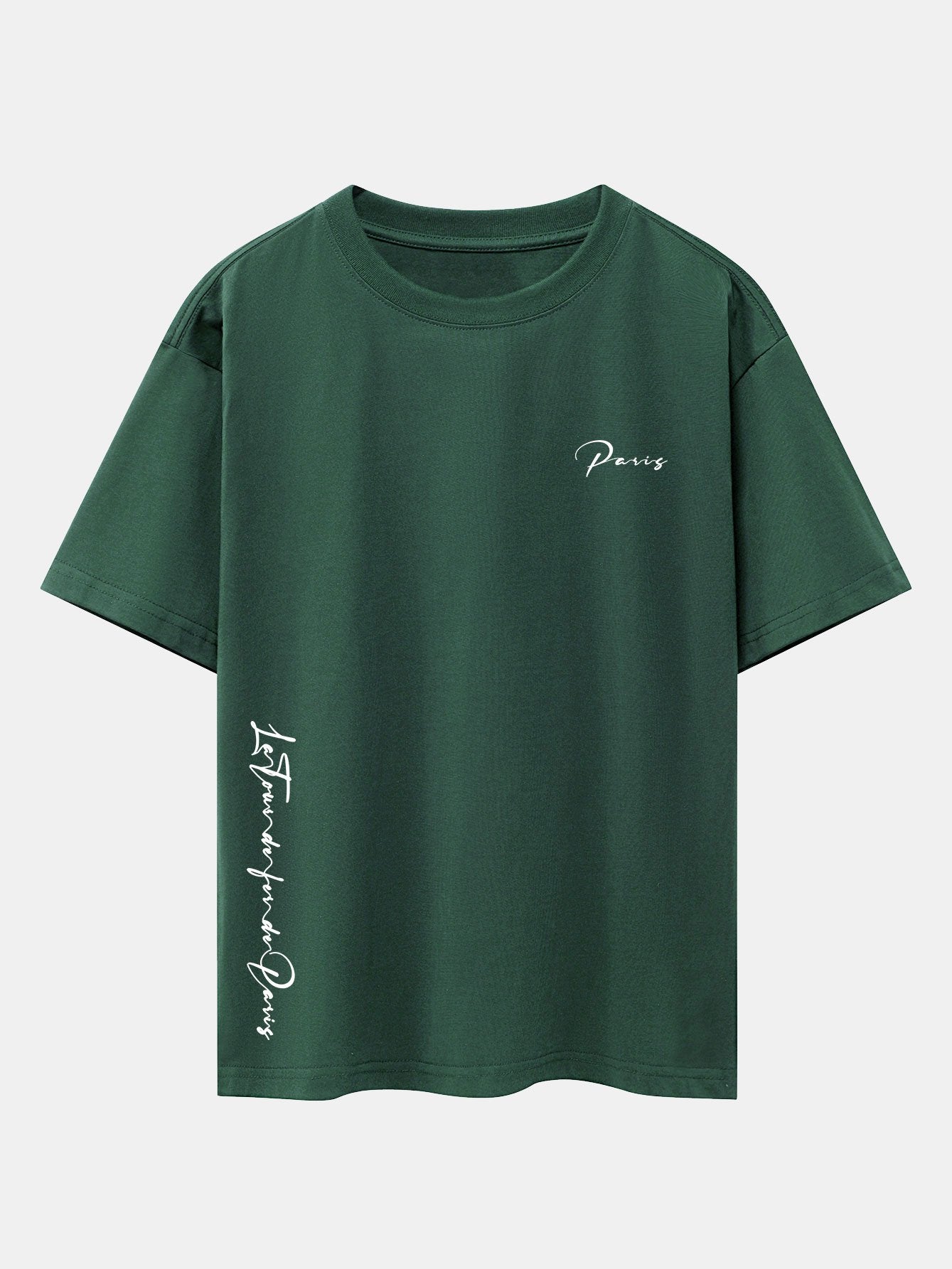 Paris Print Drop Shoulder Oversize T-Shirt