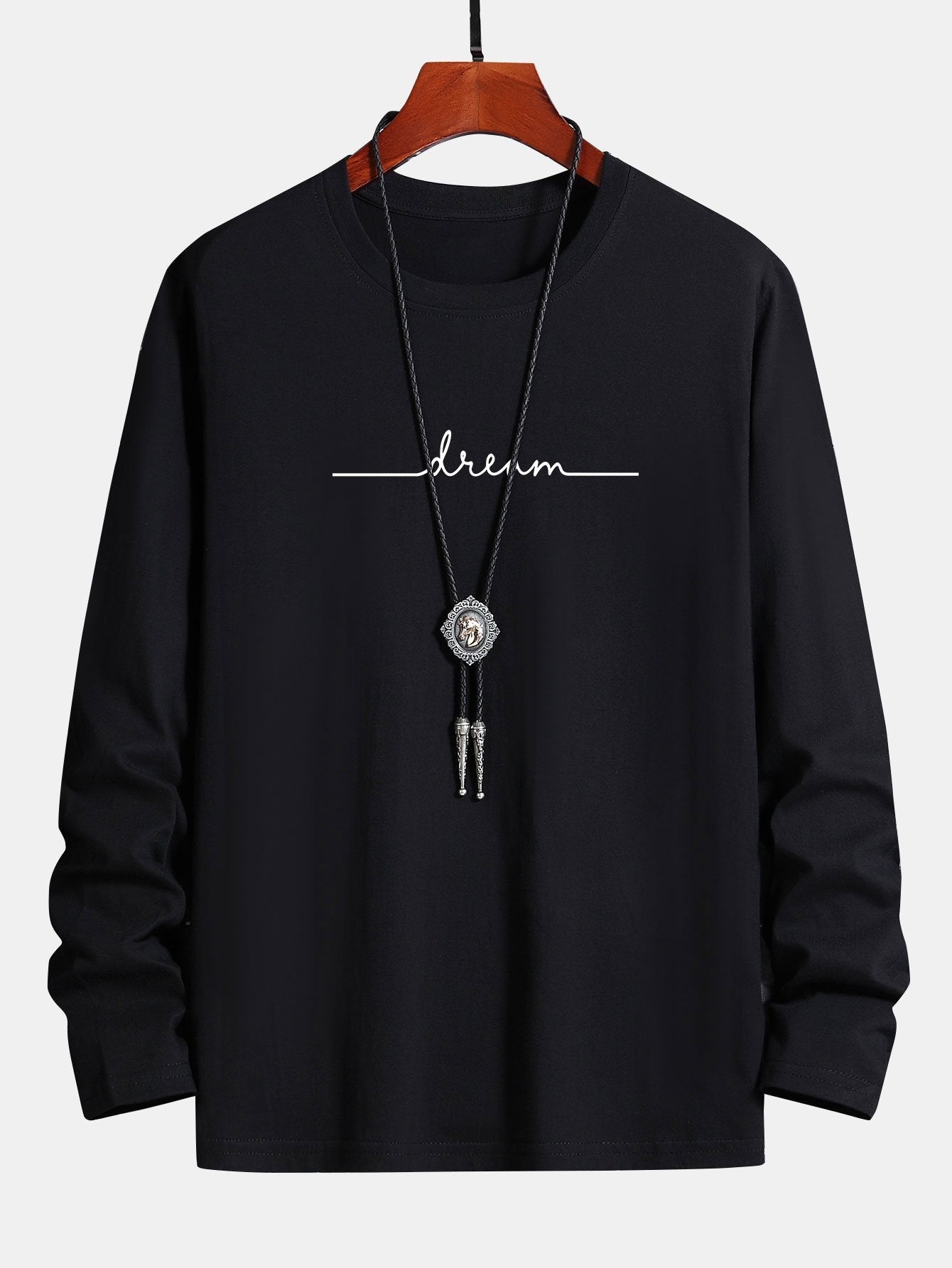 Long Sleeve Dream Print Cotton T-Shirt