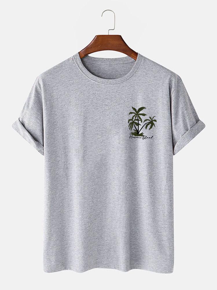 Hawaii Island Palm Tree Print T-Shirt
