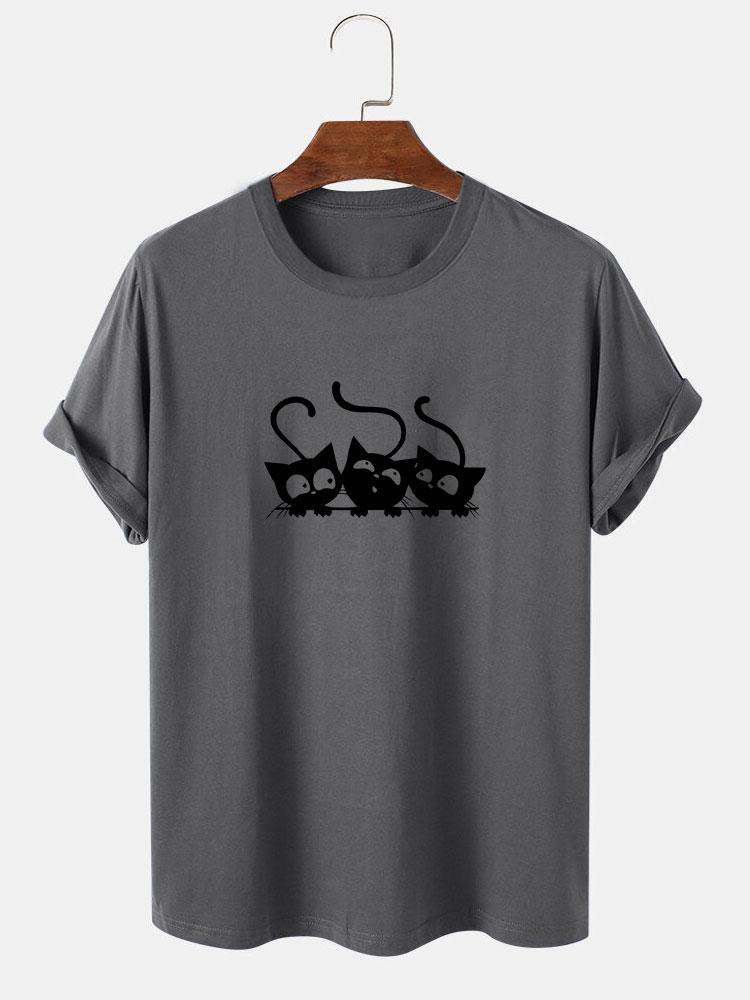 Three Kittens Print T-Shirt
