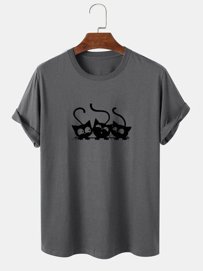 Three Kittens Print T-Shirt