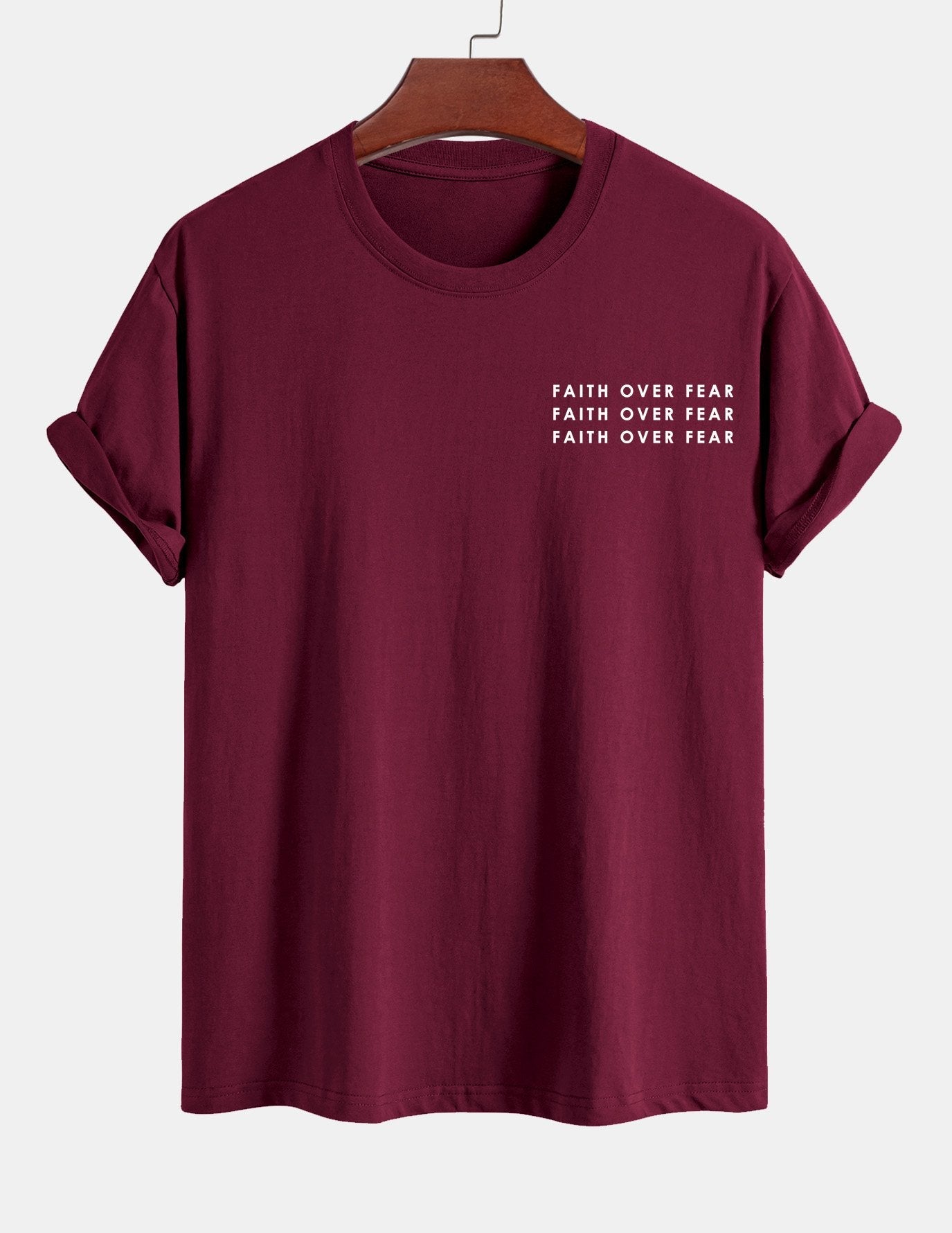 Regular Fit Slogan Print Cotton T-Shirt