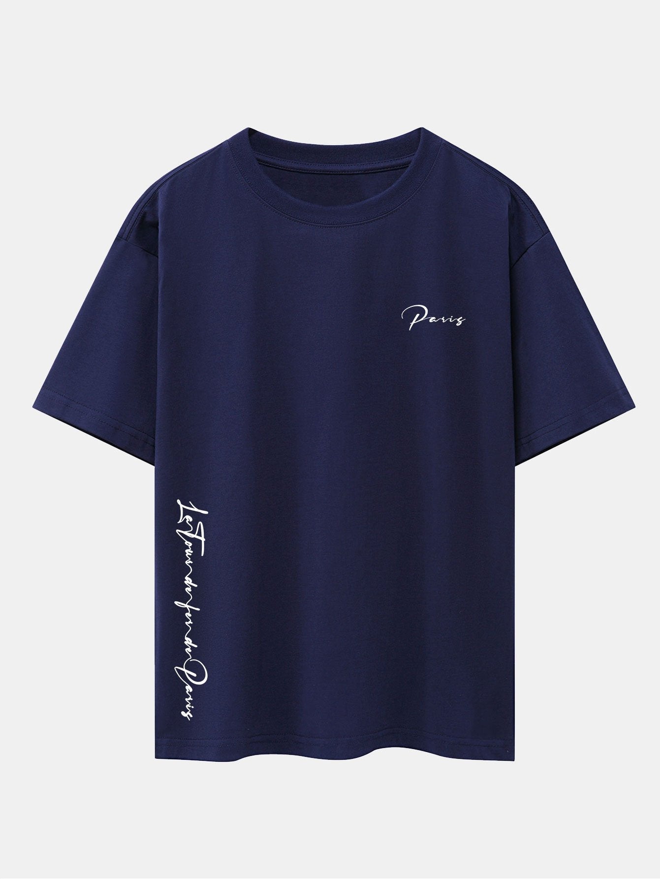 Paris Print Drop Shoulder Oversize T-Shirt