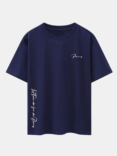 Paris Print Drop Shoulder Oversize T-Shirt