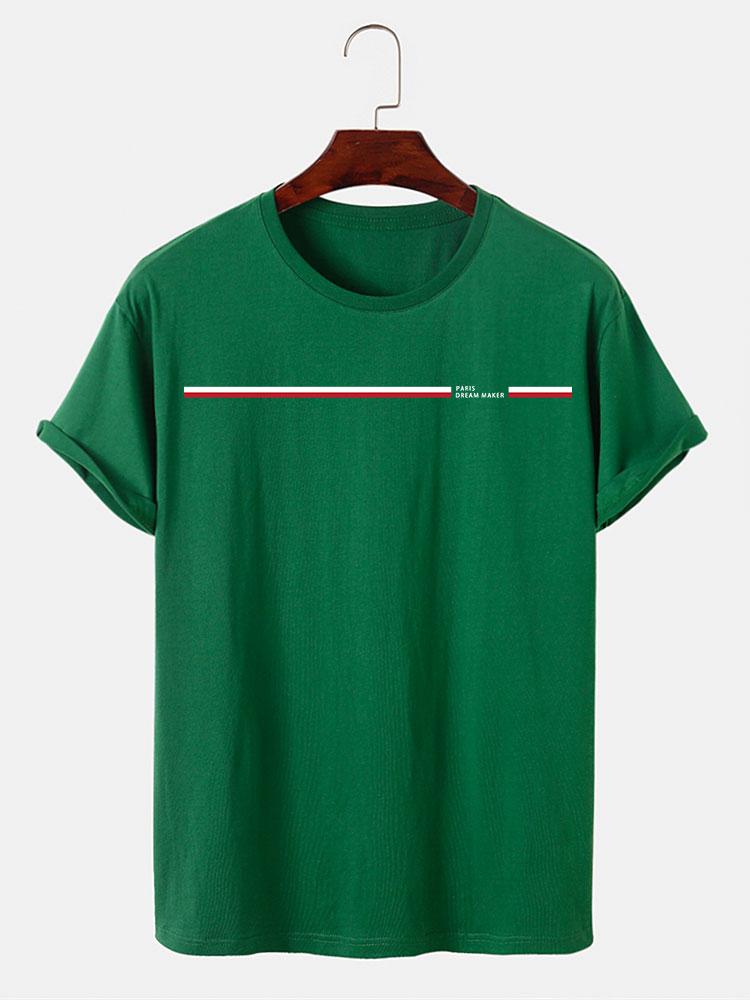 Paris Dream Maker Stripe Print T-Shirts