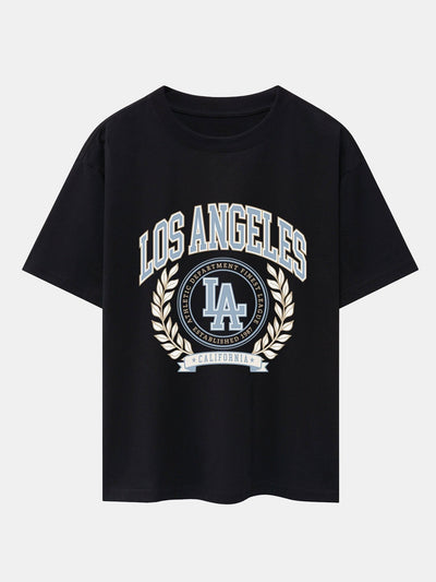 Los Angeles Varsity Print Heavy Weight Oversize T-Shirt