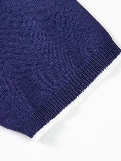 Solid Zip Sweater Polo