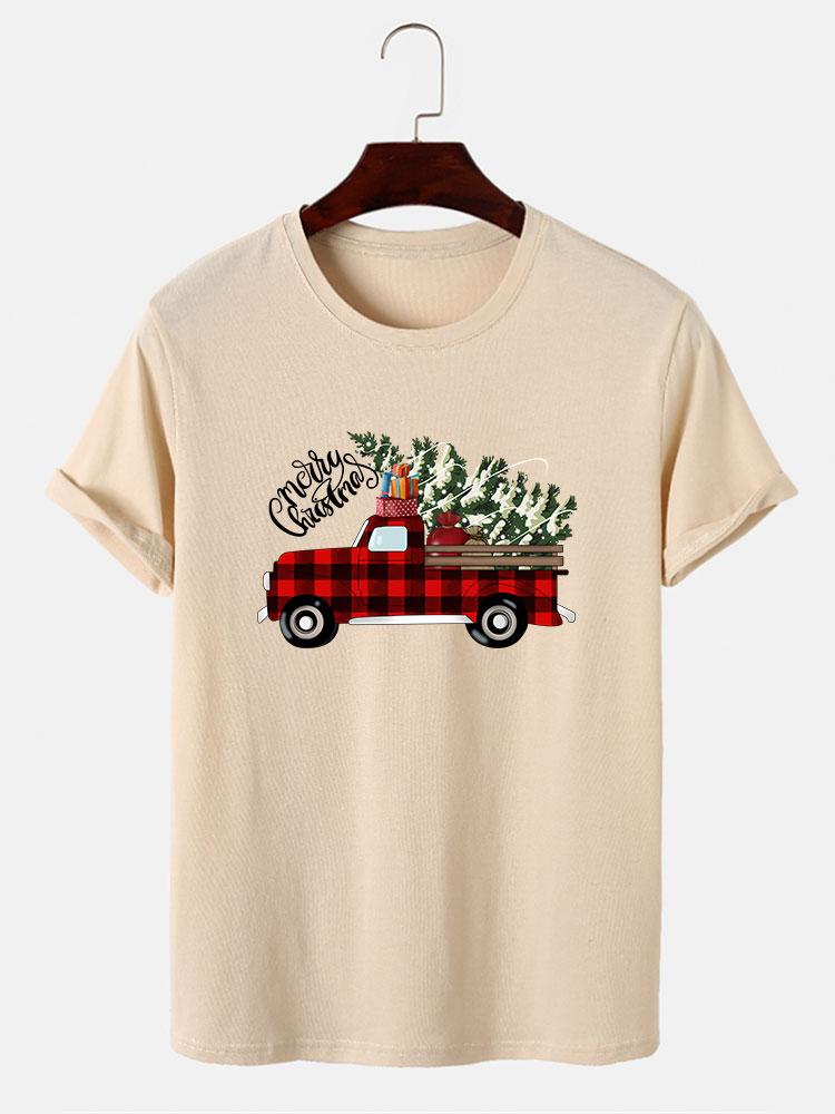 Christmas Truck Print T-Shirt