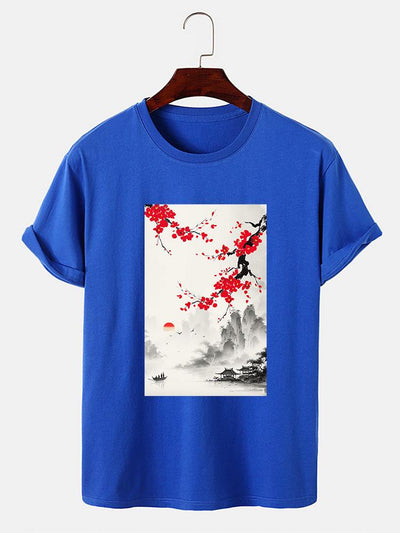 Ink Landscape Print T-Shirt