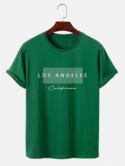 Los Angeles Checkered Print T-Shirt